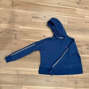 Navy Tommy Hilfiger hoodie with zipper sleeves Sz XS